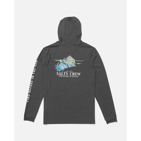 Boys Sunshirt W/Hood Surface Charcoal Heather