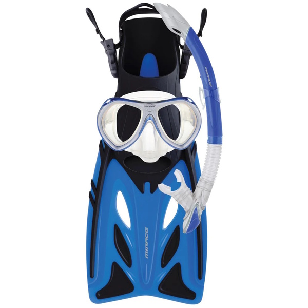 Crystal Junior Mask, Snorkel & Fin Set - Blue