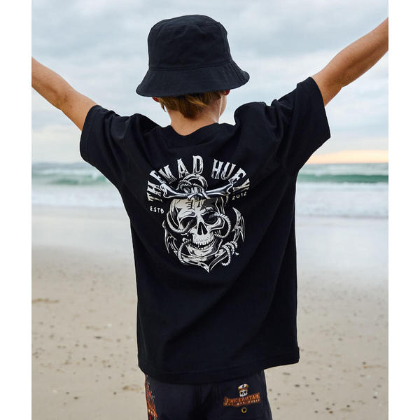 Rope Skull Anchor Youth Ss Tee Black