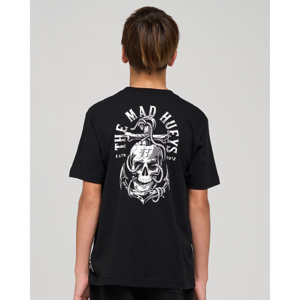 Rope Skull Anchor Youth Ss Tee Black
