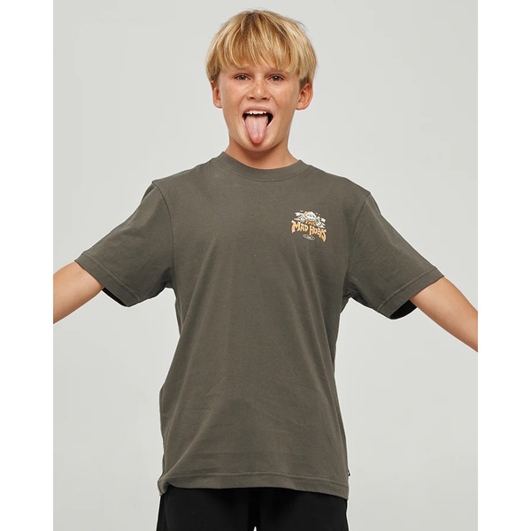 Skull Paradise Jungle Youth Tee Charcoal