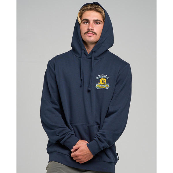 Caught Fk All Jaw Fishing Pullover Navy