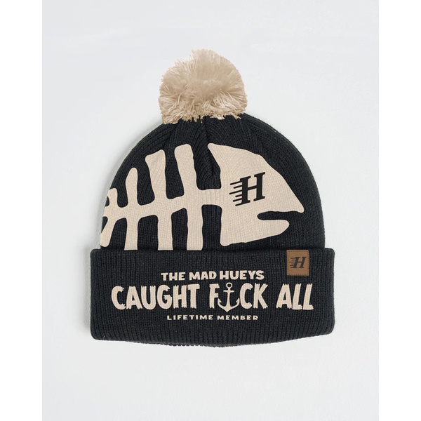 Caught Fk All Jaw Relaxed Beanie Vintage Black