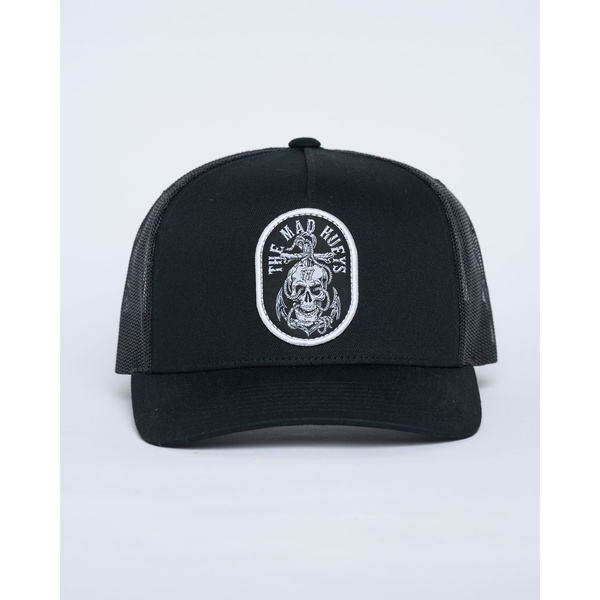 Rope Skull Anchor Twill Trucker Black