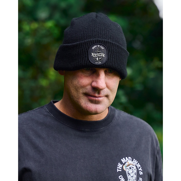 Born To Fish Beanie Black