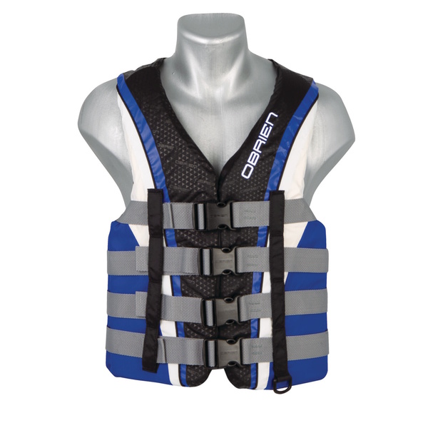 4-Belt Nylon Pro Sports Pfd Life Vest Blue