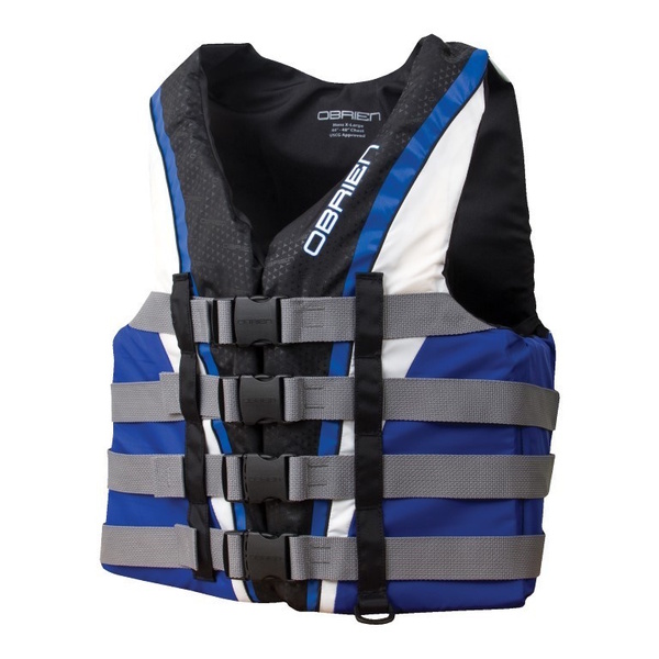 4-Belt Nylon Pro Sports Pfd Life Vest Blue