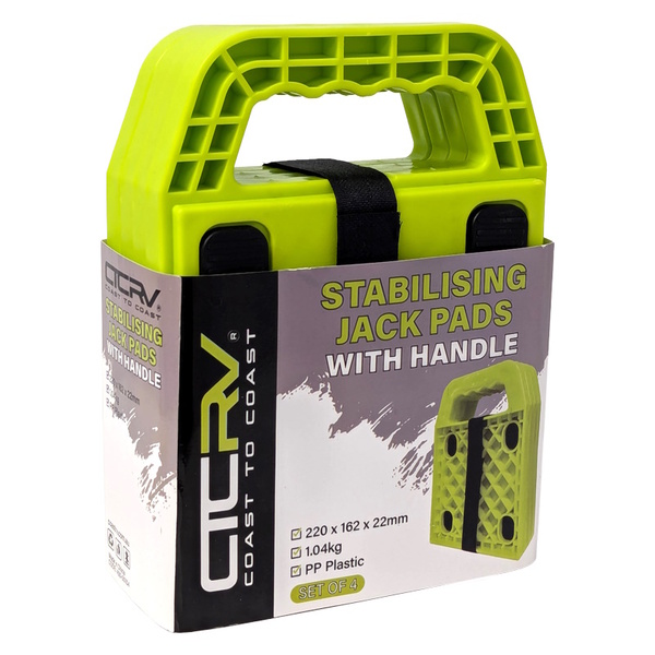 Stabilizing Jack Pads With Handle  Set Of 4