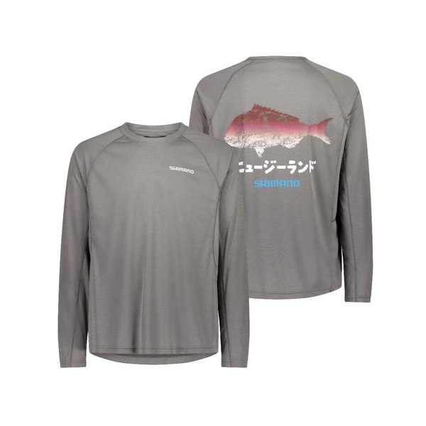 Hoodie Gyotaku Snapper Grey