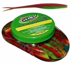 Gulp Alive Tub Jerkshad Softbaits  Nuclear Chicken 7"