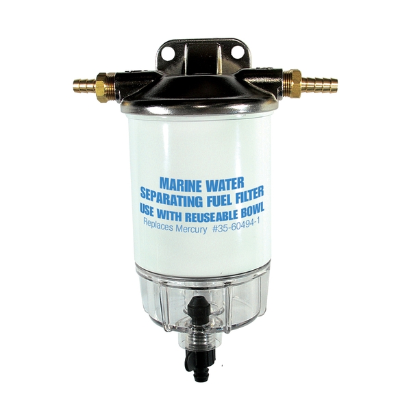 Fuel Filter Complete Stainless W/Filter+Bowl (Merc/Yamaha/Racor)