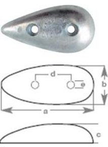 Bolt On Teardrop Anode- 133x51mm