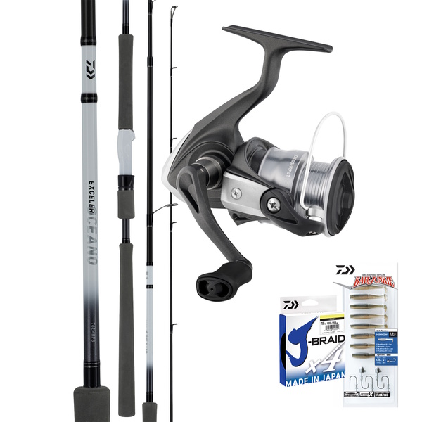 Crossfire Lt 4000C - Exceler Oceano Iii 762Mhfs Combo Spin 5-9Kg 2Pce W/Braid+Sw