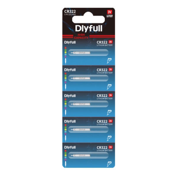 Dlyfull Cr322 Lithium Pin 3V Battery - Lumi Tip Compatible 5 Pack