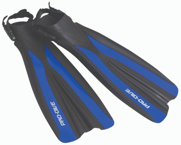 Economy Open Heel Dive Fins - Blue