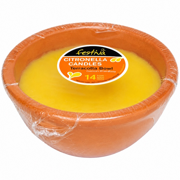Terracota Bowl Citronella Candle 140X60mm