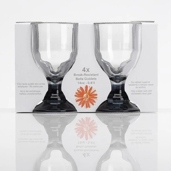 Bella Goblet - Smoked Grey (4Pk)