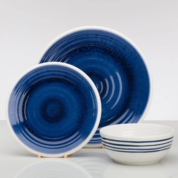 Flamefield Dinner Set - Azure - 12 Piece Sets