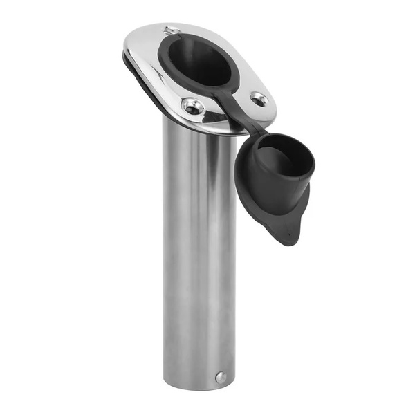 H/Duty Welded/Cast Ss Rod Holder Flush Mt Angled W/Cap (Perko)