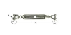 SS Open Body Turnbuckle  Fork/Fork 10mm - 3450kg BS 