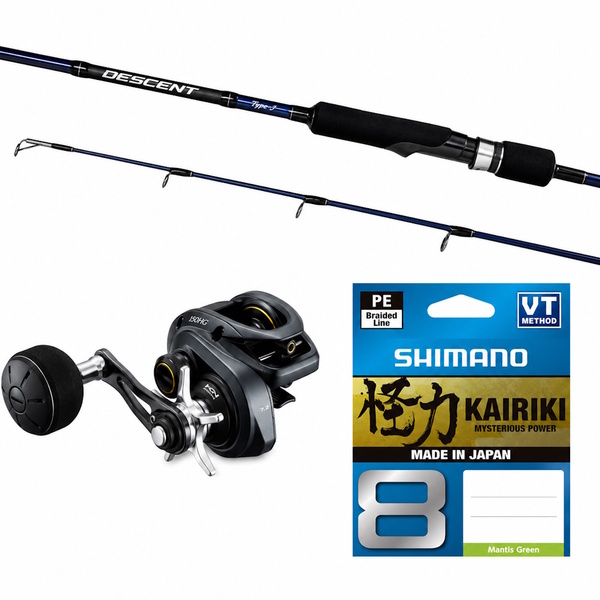 Grappler Bb 150Hg / Descent Type J Slow Jig Combo Pe3 200G 1Pc + Braid + Lure