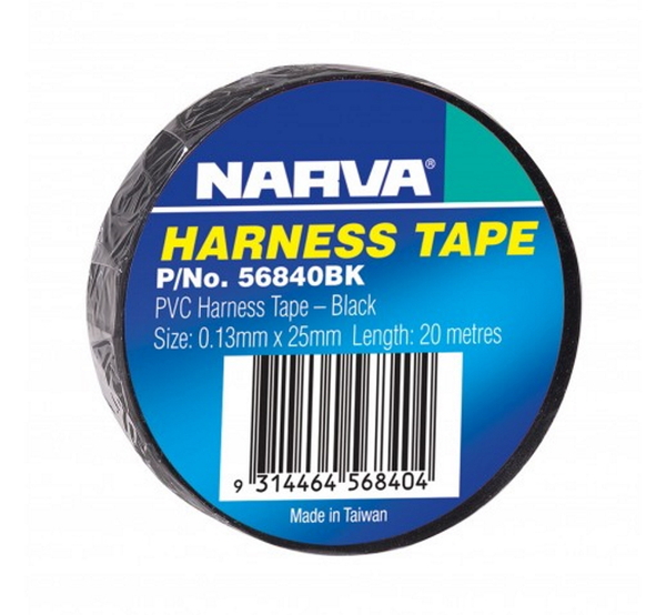 Premium Black Electrical Insulation Harness Tape 25Mm X 20Mtr