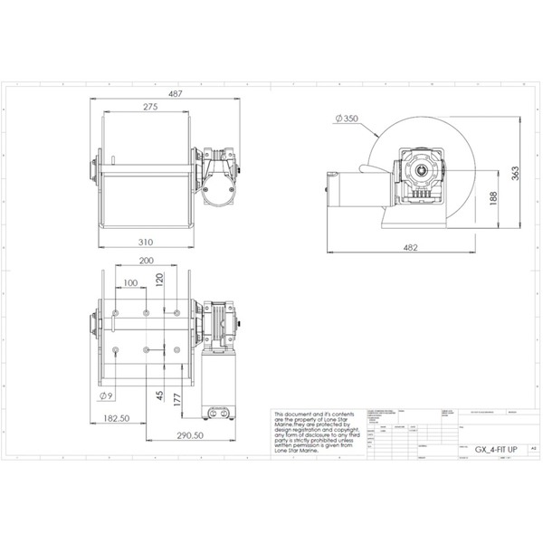 Gx4 Anchor Winch W/ Rope/Chain/Acc. Pk (To 14M)