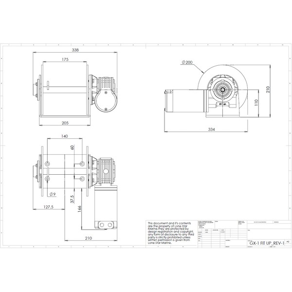 Gx1 Anchor Drum Winch W/ Hi-Spec Rope/Chain/Acc Pk 