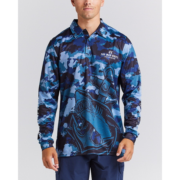 Anchor Shark Upf50+ Fishing Jersey - Slate