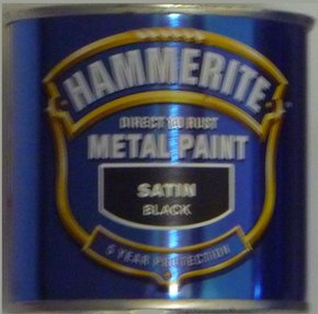 Satin Black Direct to Rust Enamel 250ml - Smooth Finish