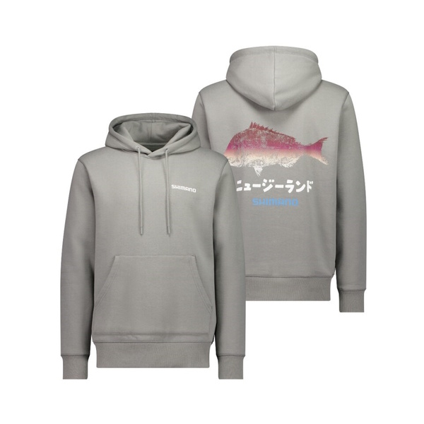 Hoodie Gyotaku Snapper Grey