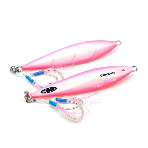 Hybrid Contact Jig  Slow Pitch & Mechanical Jigging Lure - Pink Glow