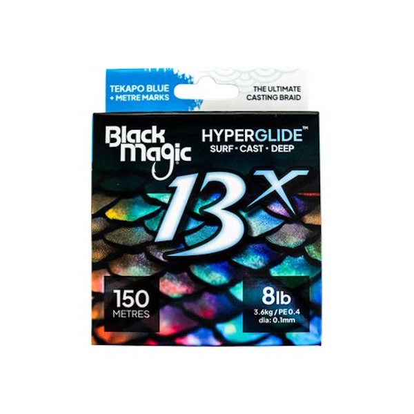Hyperglide 13X Braid  - 8Lb / 10Lb / 12Lb  150M Blue