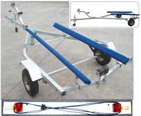 Flat Bed Inflatable Boat or Jet Ski Trailer w/Lights