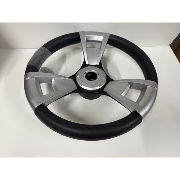 Italia Sport Brushed Black Alloy Steering Wheel 13.8" - Shop Soiled 