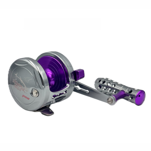 Monster Game Hg Pe8 Turbo Lever Drag Jigging Reel Titanium / Purple 