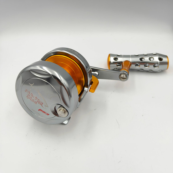 Monster Game Hg Pe8 Turbo Lever Drag Jigging Reel Titanium / Gold