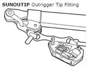 Outrigger Tip Fitting - For #38 and #41 blanks