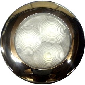 SS 3 LED Hi Power 70mm Cabin Light -  Flush Mount - Cool White