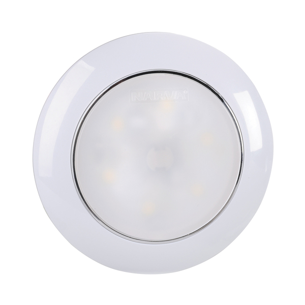 12V 75Mm Saturn Dual Colour Led Red/White Lamp - White Housing