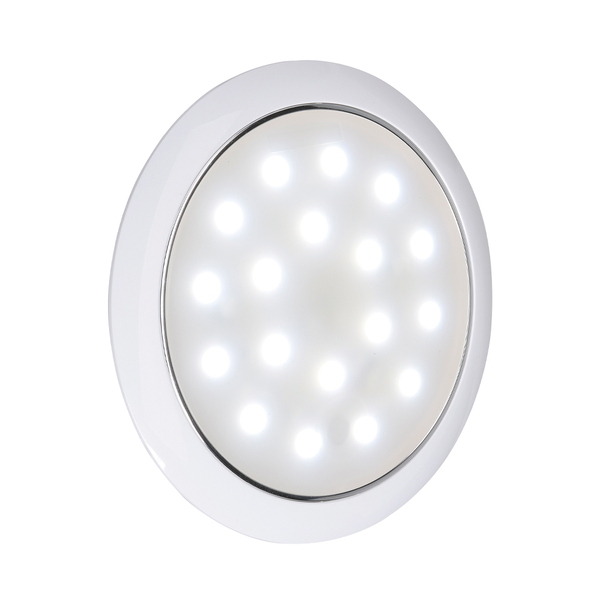 12V 130Mm Saturn Dual Colour Led Red/White Lamp - White Housing