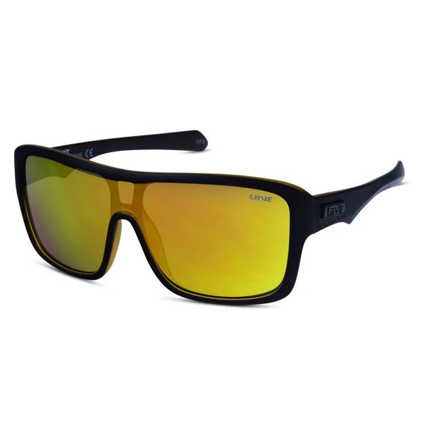 Vision Verdict Mirrored Sunglasses Matt Black Orange
