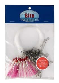 50cm Longline Flasher Rig Traces With Hooks 13pk