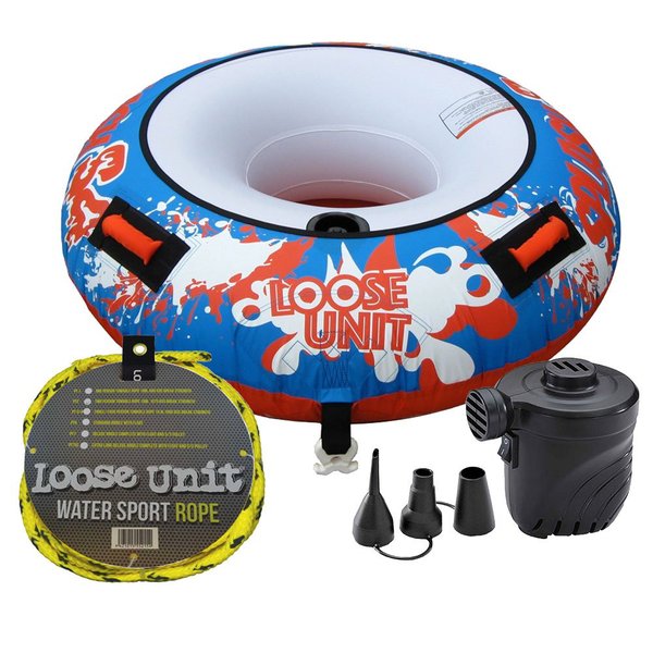 Splash 1-Person Water Towable Biscuit W/Rope + Pump