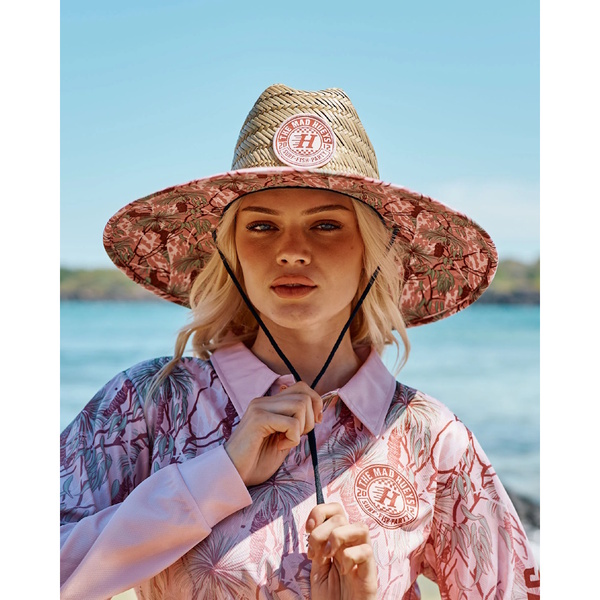 Mad Hueys Checker Hueys Womens Straw Hat Natural