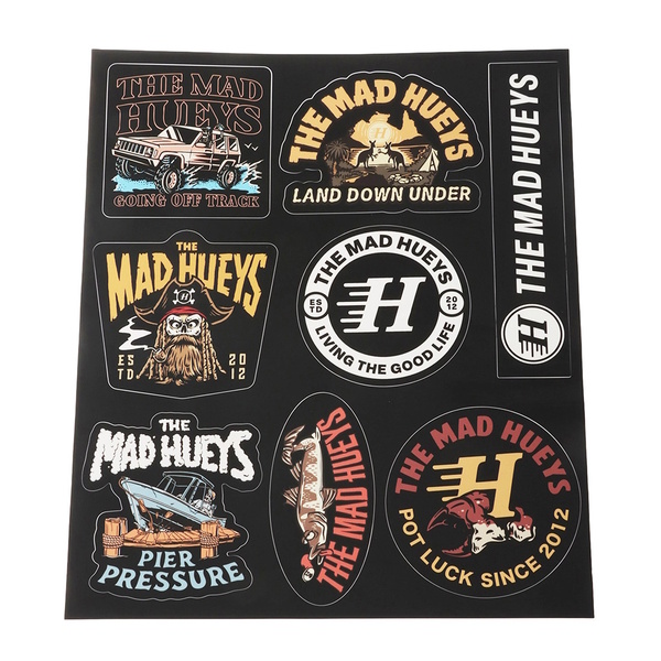 Mad Hueys The Mad Sticker Sheet Black