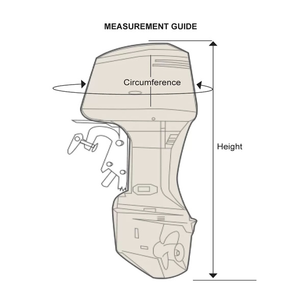 Ma075-1 Full Outboard Motor Cover Up To 3.6Hp Grey
