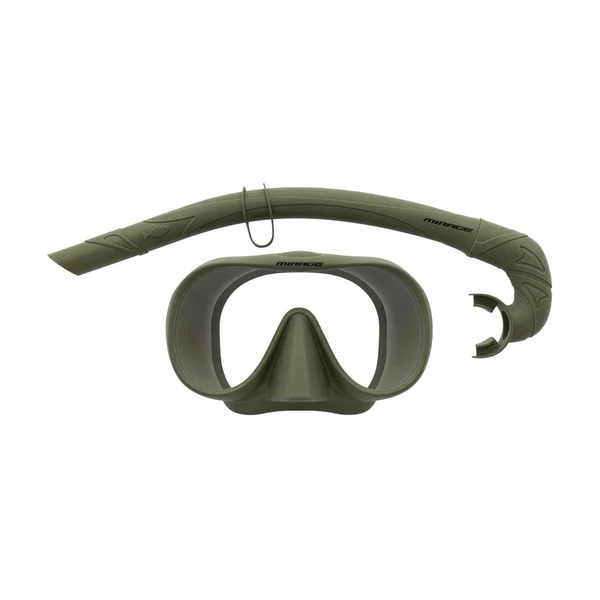Sunsets Adult Mask & Snorkel Set - Dark Olive