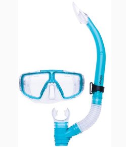 Tropic Silitex Adult Mask & Snorkel Set- Blue 