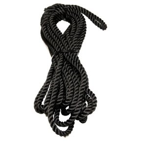 Spliced Double Braid Nylon Dock/Mooring/Dinghy Line Black 8mm x 9m (30')